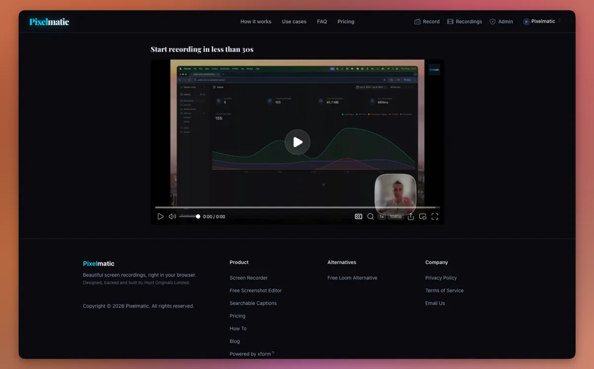 A published recording in the shared team library, ready to share with a link.